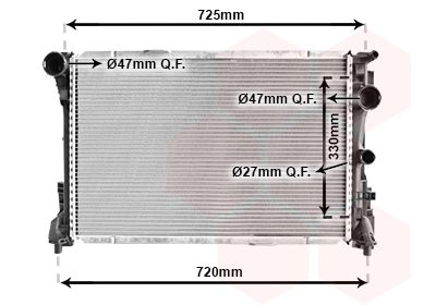 VAN WEZEL Radiators, Motora dzesēšanas sistēma 30002575